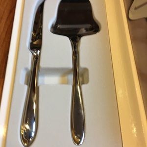 Mikasa cheese silver serving set in box
